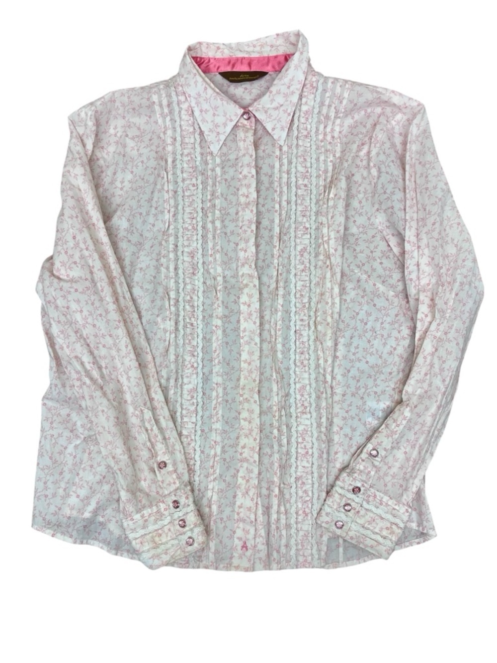 Aura by Wrangler Western Pearl Snap Long Sleeve Ranch Chore prairie Country